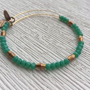 Turquoise and gold retired ALEX AND ANI bangle